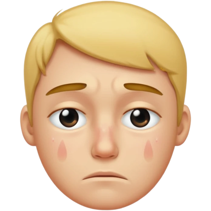 sad emoji with pimples emoji
