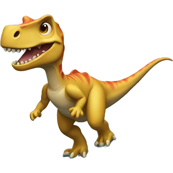 Dinossauro surfando na onda emoji