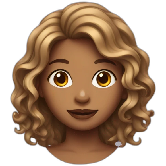 Wavy haired girl  emoji