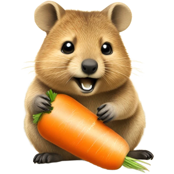 quokka eating carrot emoji