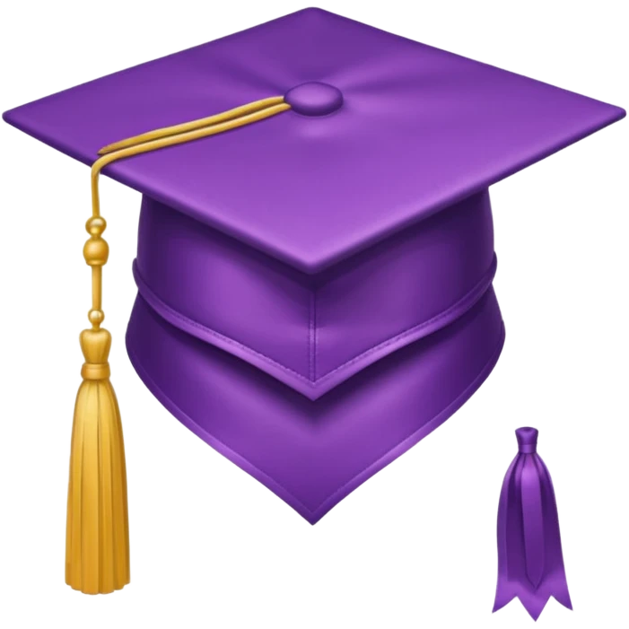 lilac standard graduation cap emoji