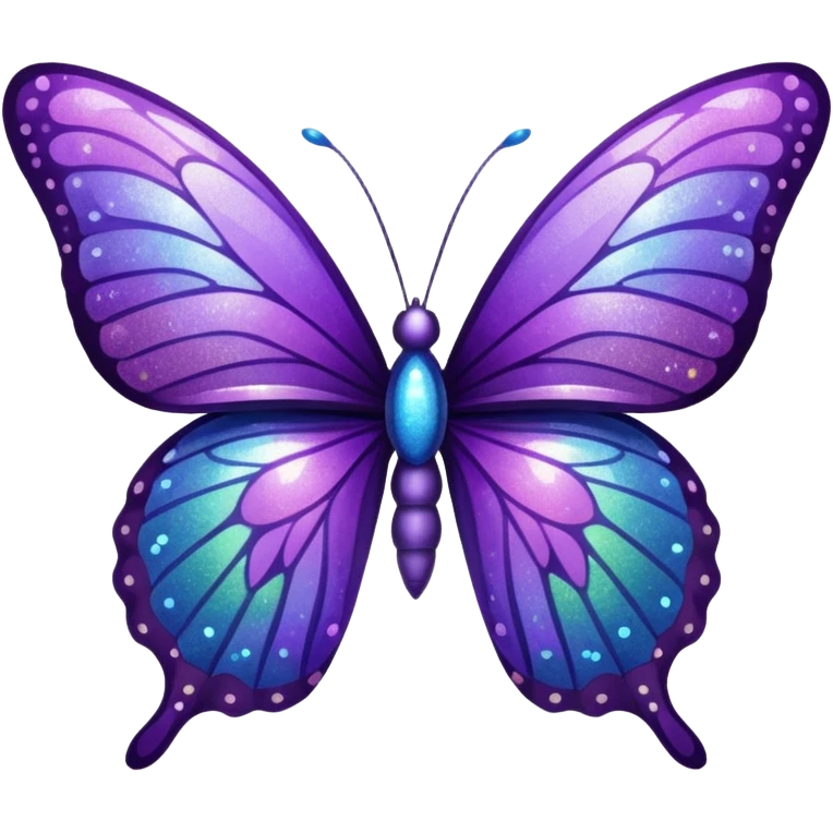 glitter butterfly emoji