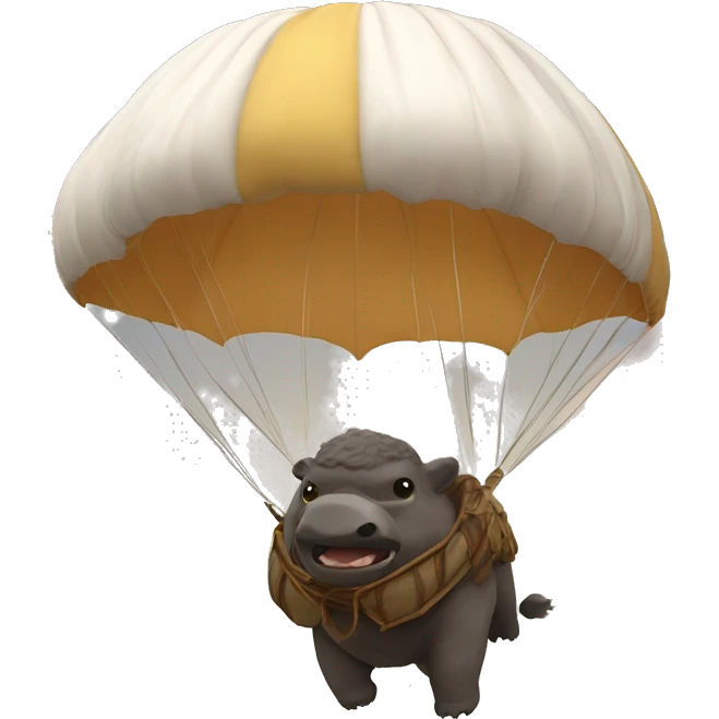 Appa the skybender with parachute emoji