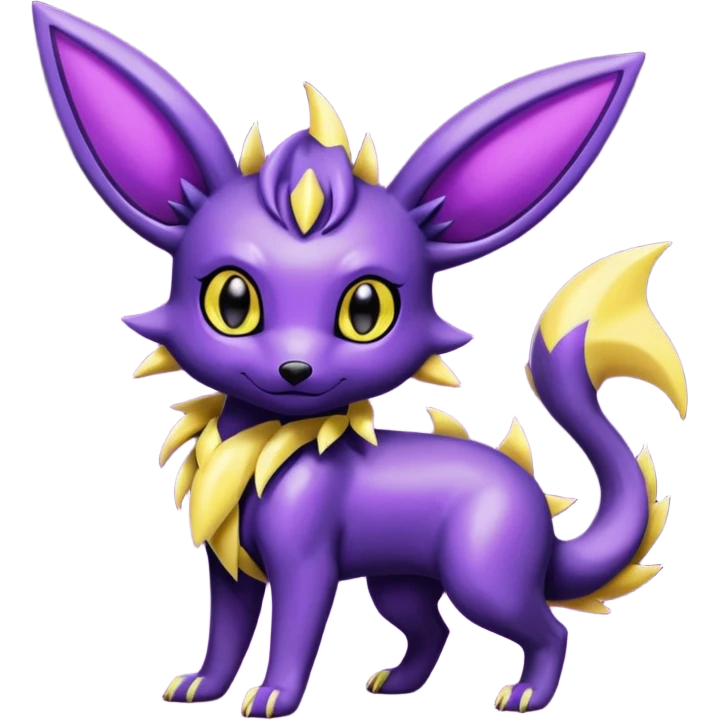 Purple Shiny Umbreon-Salandit-Jolteon-fusion emoji