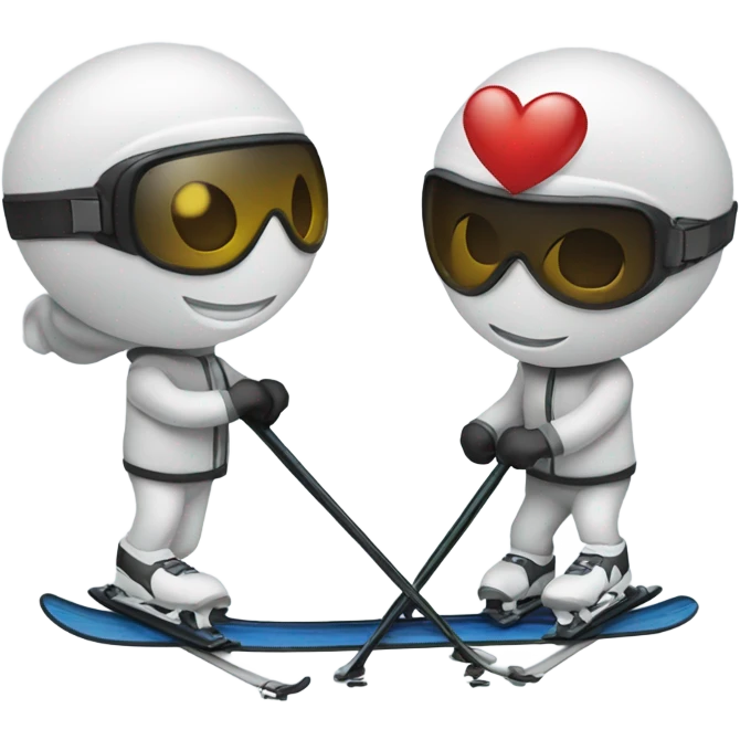 I love you on skis  emoji