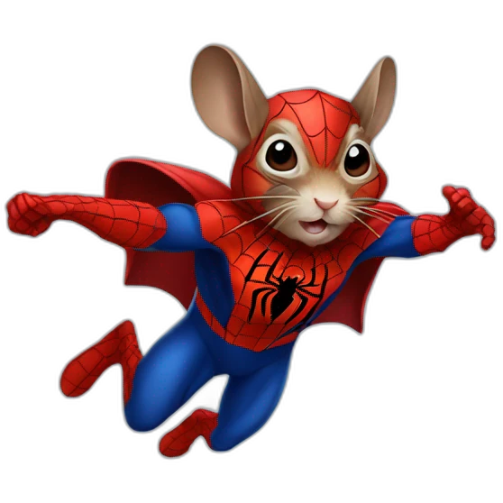 degu spiderman landing emoji