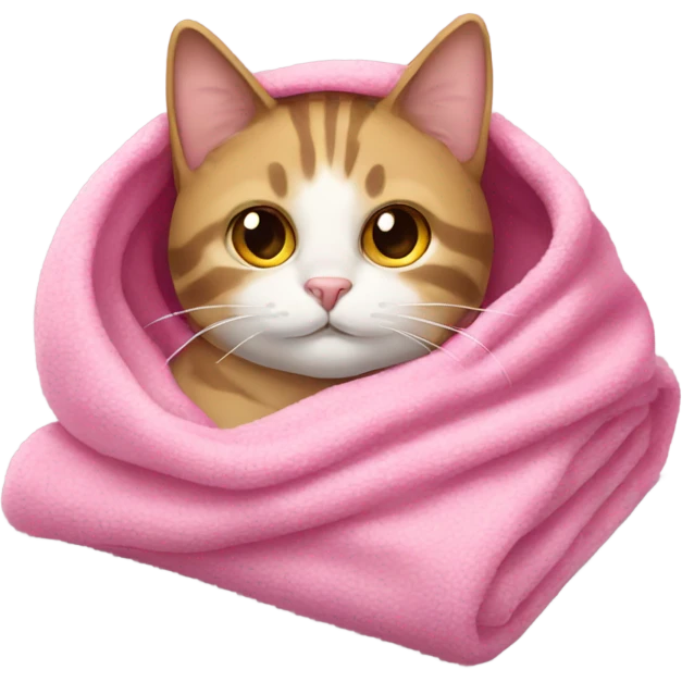 Cat with pink blanket  emoji