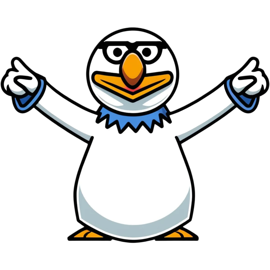 Gonzo the Muppet giving the fight the power raised fist sign emoji