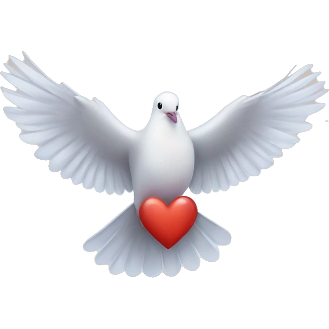 Dove with heart emoji
