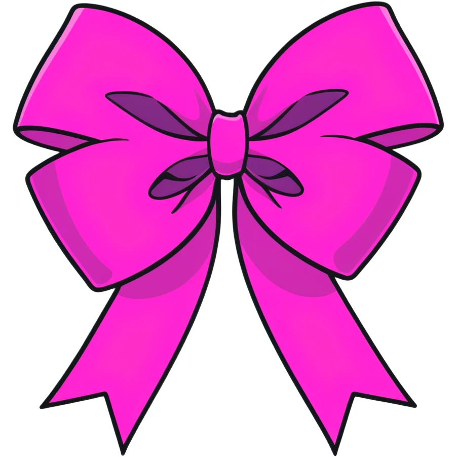 Lazo fucsia emoji