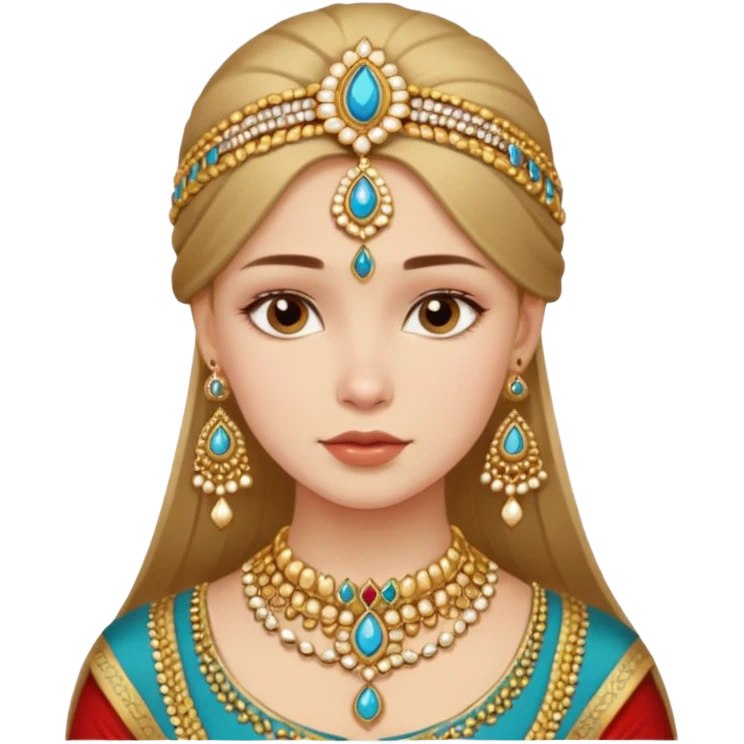 Russian girl in Indian jewellery emoji