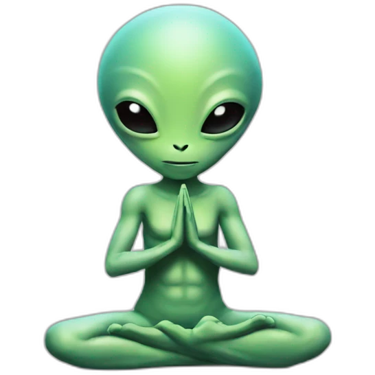 yoga alien emoji