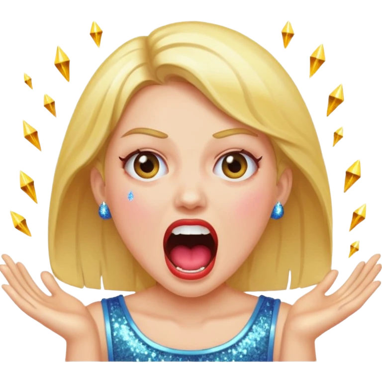 Glitter scream queen emoji