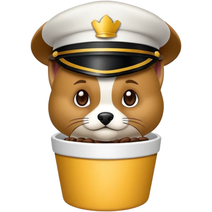 Polis üniforması giyen köpek emoji