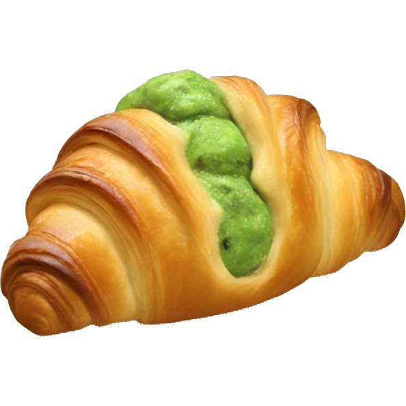 Pistachio croissant  emoji