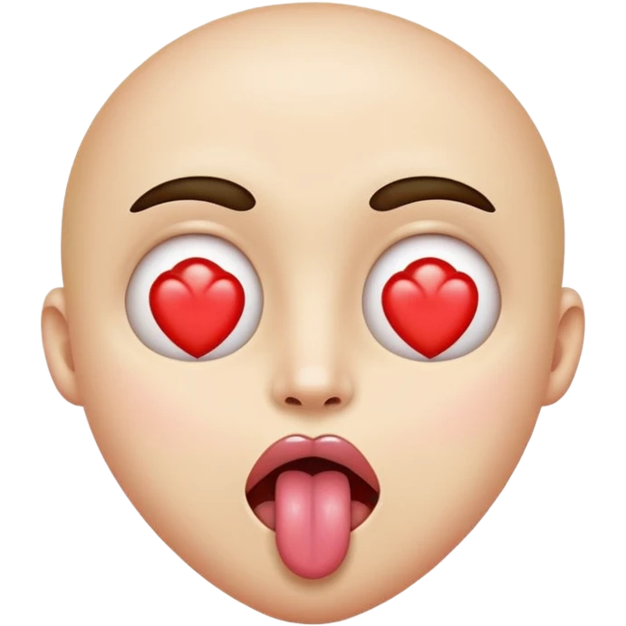 heart eye emoji with tongue sticking out  emoji