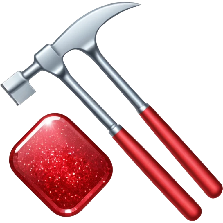red glitter tools emoji