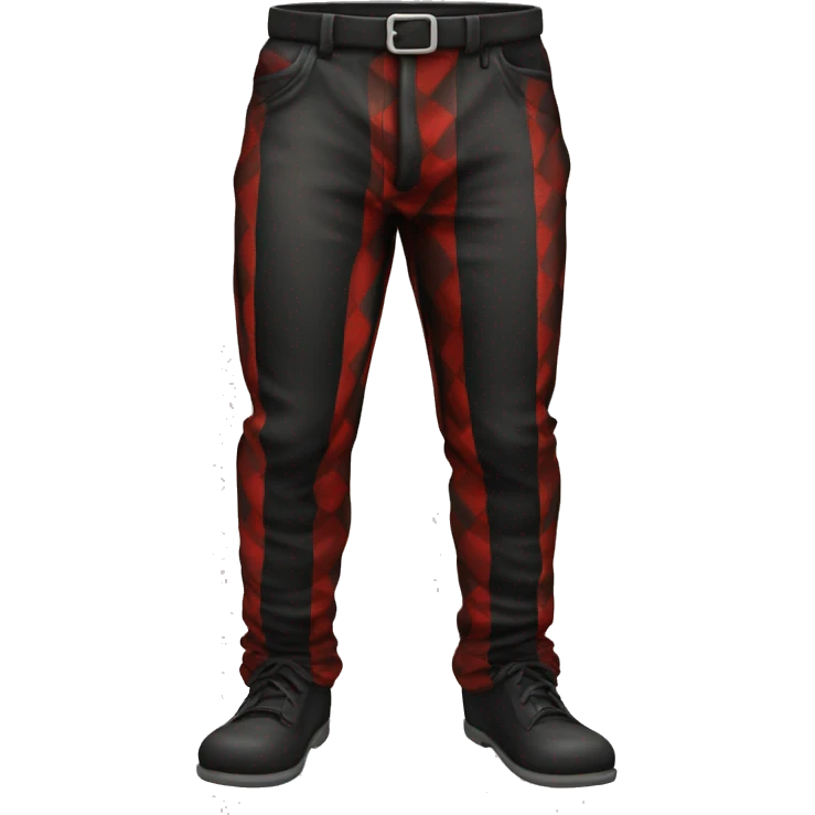 red black checkered pants emoji