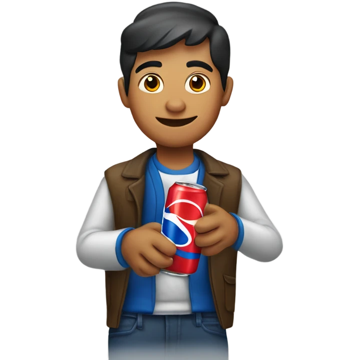 Peruvian drinking pepsi emoji