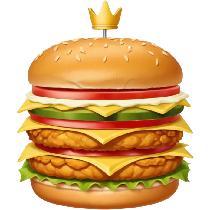 chicken sandwich with pickles and mayo on a seedless bun emoji