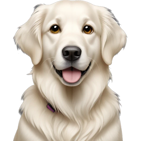White golden retriever robbie  emoji