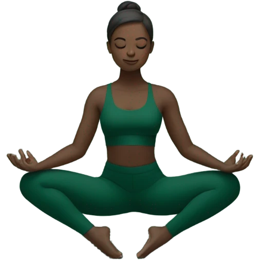 dark green yoga emoji