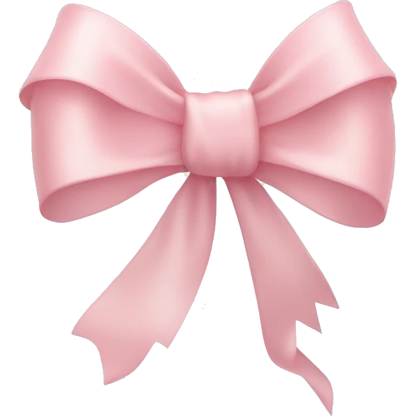 Light pastel Pink bow ribbon tied  emoji