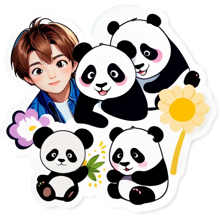 BTS and Panda emoji