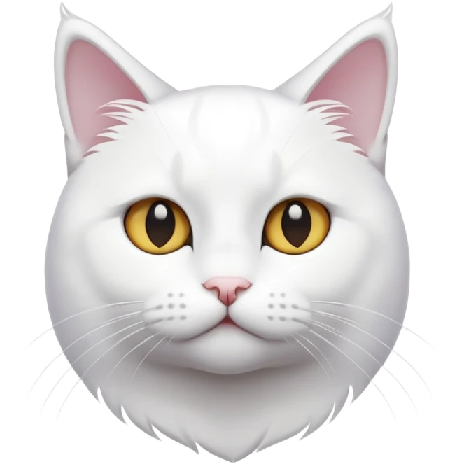 low quality white cat meme emoji