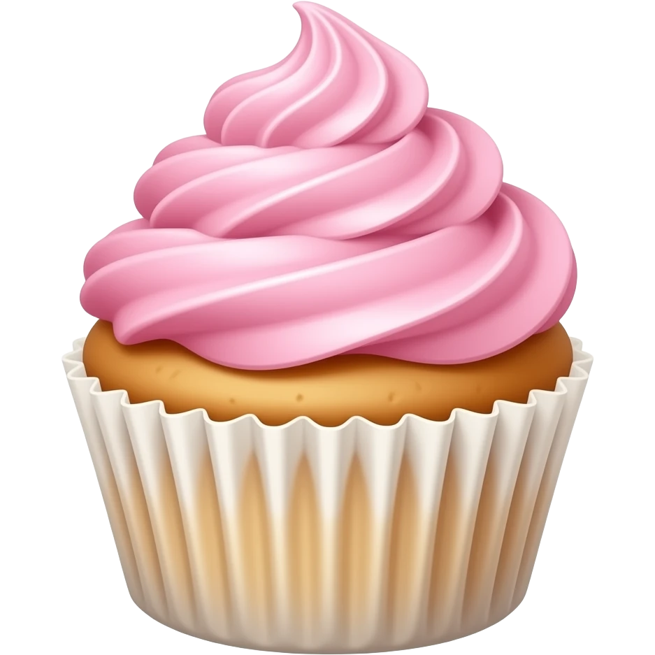 Cupcake with pink icing emoji