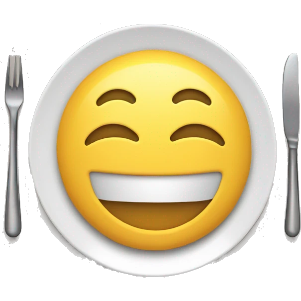 PLATE WITH SMILE emoji