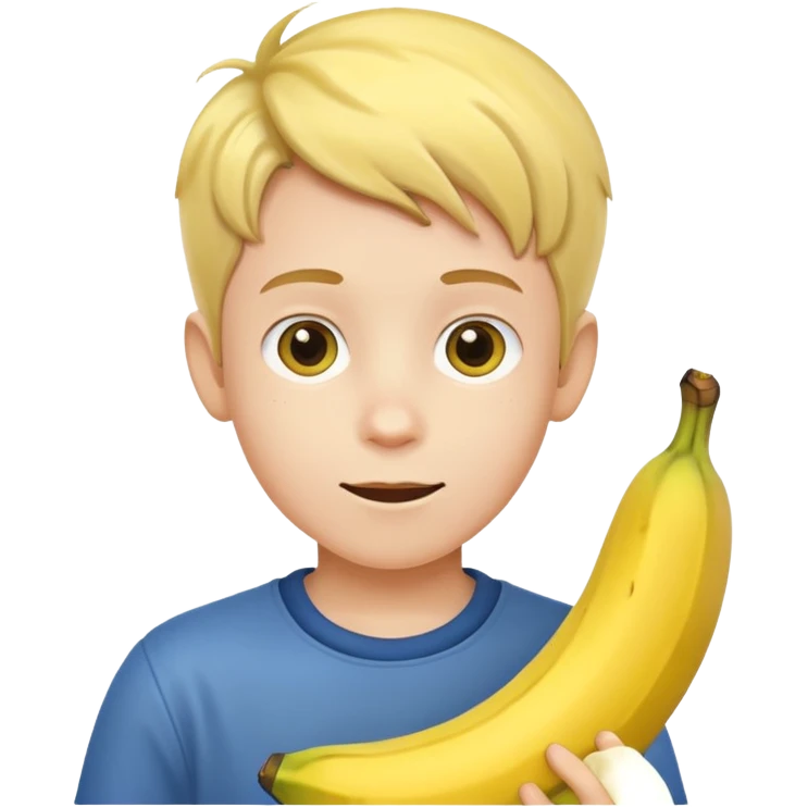 boy with banana emoji