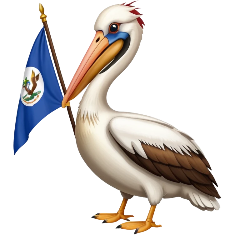 Make a pelican like the one on the Louisiana flag emoji