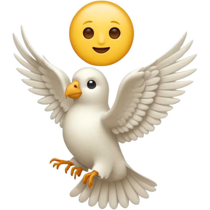 Quiero un emoji de la paz con una paloma blanca y un círculo emoji