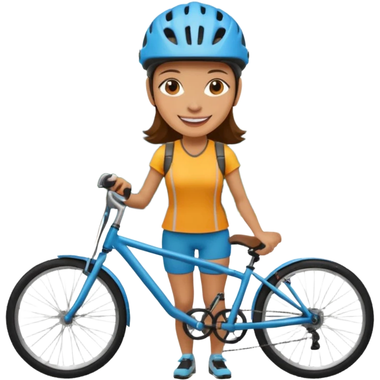 Lady with bicycle emoji