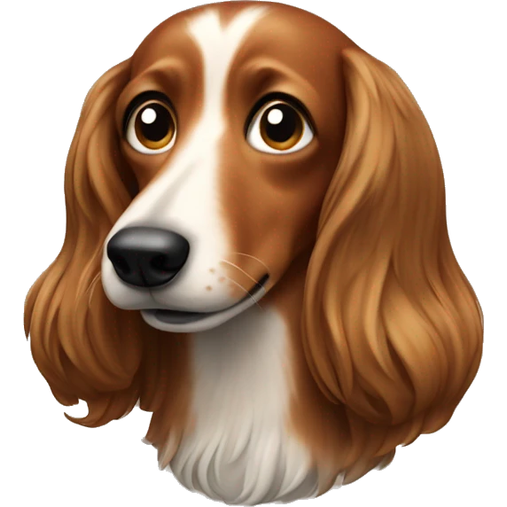 Long haired weenie dog  emoji