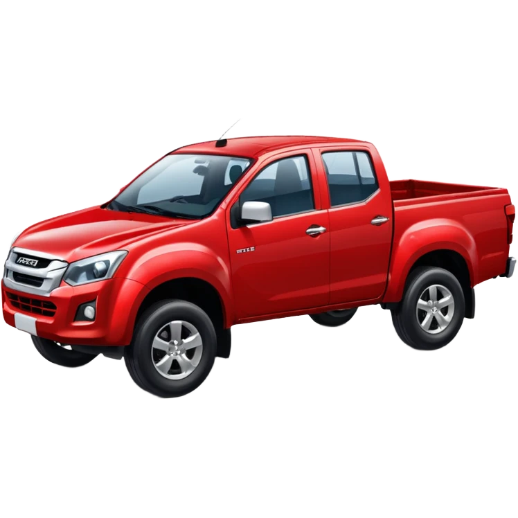 red isuzu d-max pickup truck driving  emoji