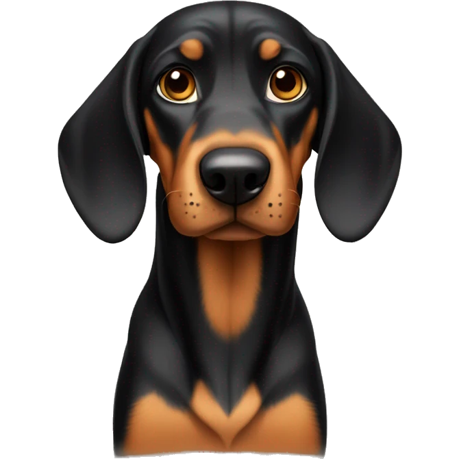 Black n tan hound  emoji
