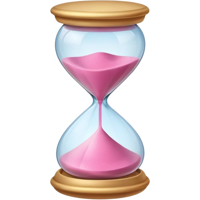 pink hourglass emoji