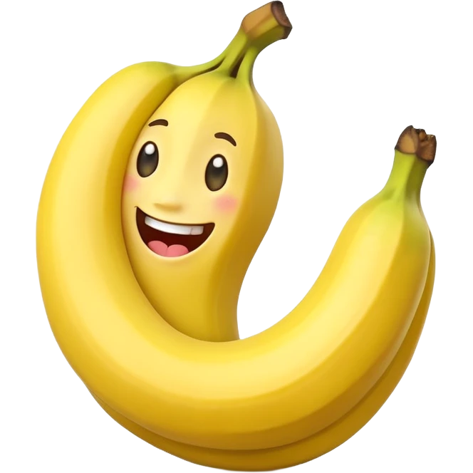 Funny banana emoji