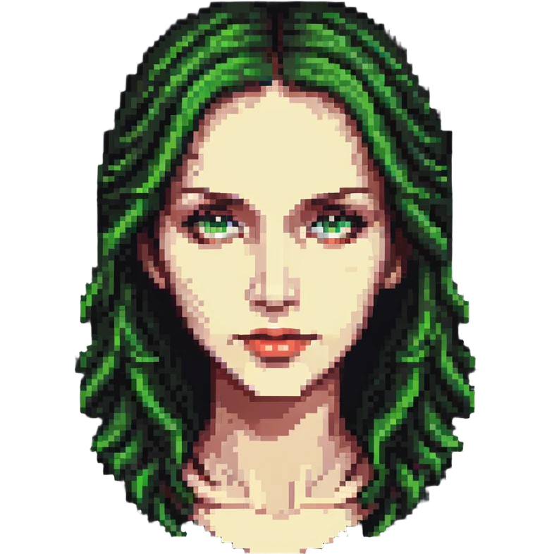 A woman character with detailed facial features emoji