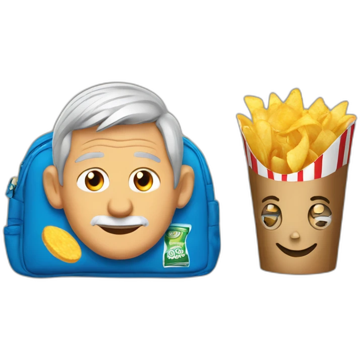 Gary Lineker and a bag of chips emoji
