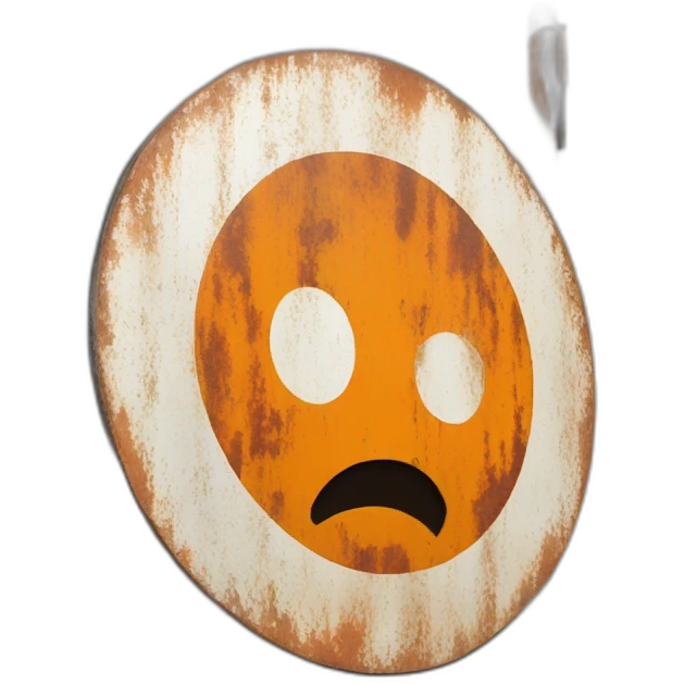 Rusty stop road sign emoji