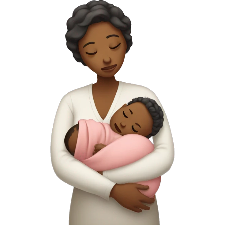 sad mother with newborn emoji