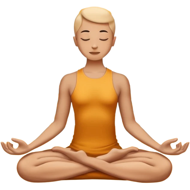 Minimalistic flat vector icon, iOS style, thin black contour on white background. Person in lotus pose with rising spiral energy above. No text, no shadows. emoji