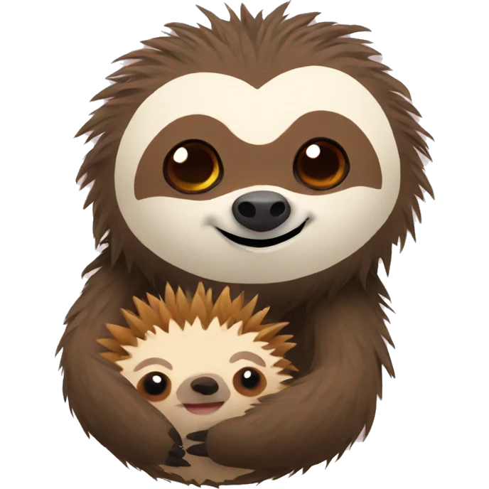 sloth with hedgehog emoji