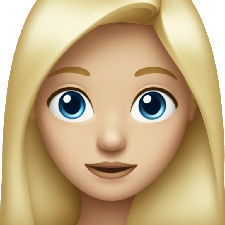 Blond girl with blue eyes emoji