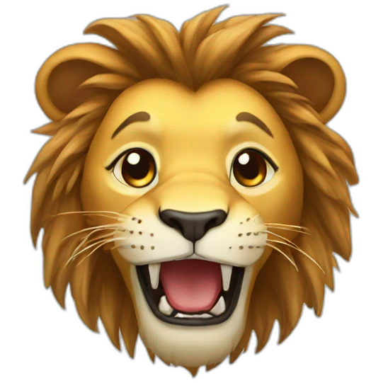 upside down lion emoji