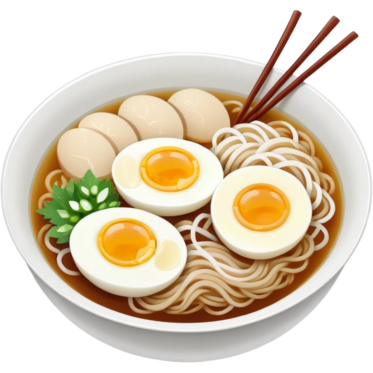 simple bowl of naengmyeon with ice cubes and sliced egg emoji