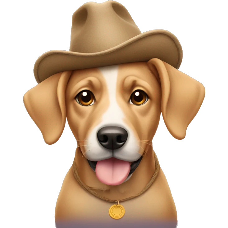 Dog wearing a hat emoji